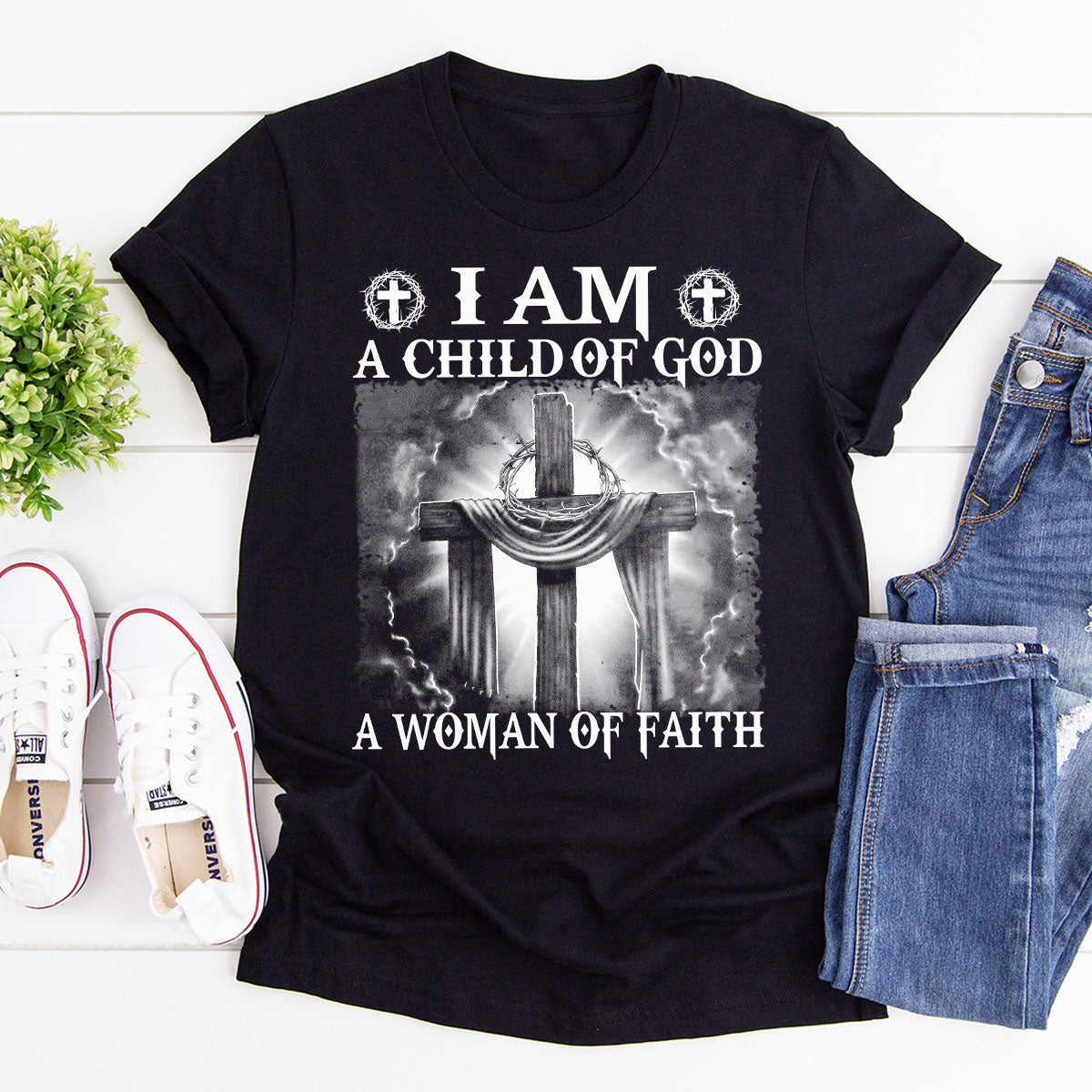 I Am A Child of God - Cross Unisex T-shirt NUM256