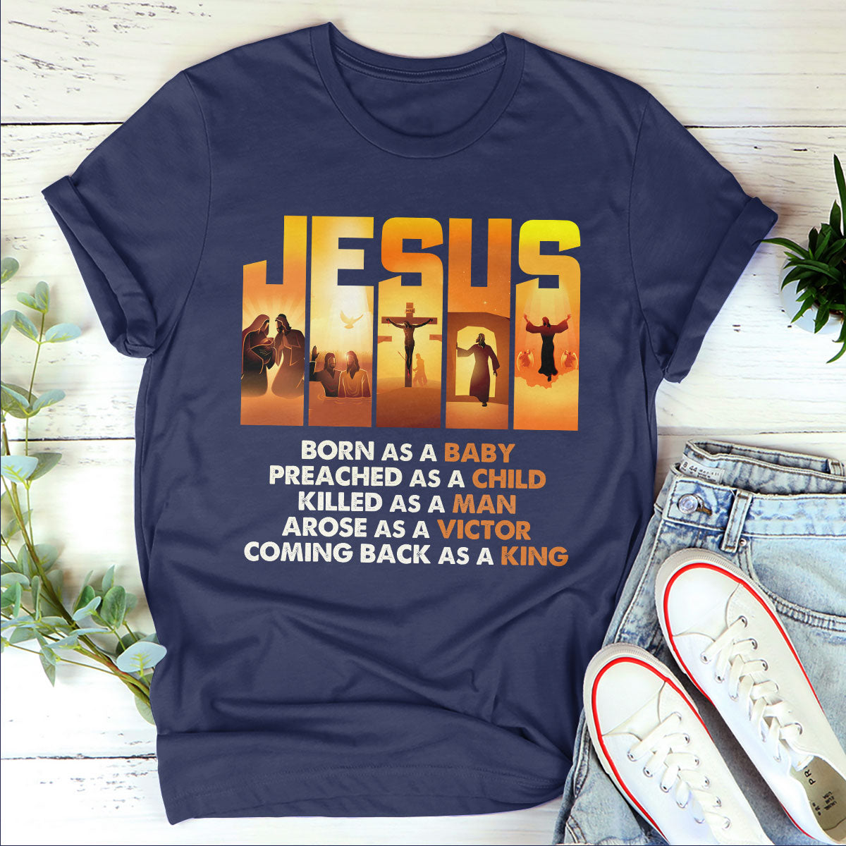 Christian Unisex T-shirt - Jesus Came Back As A King HIM255