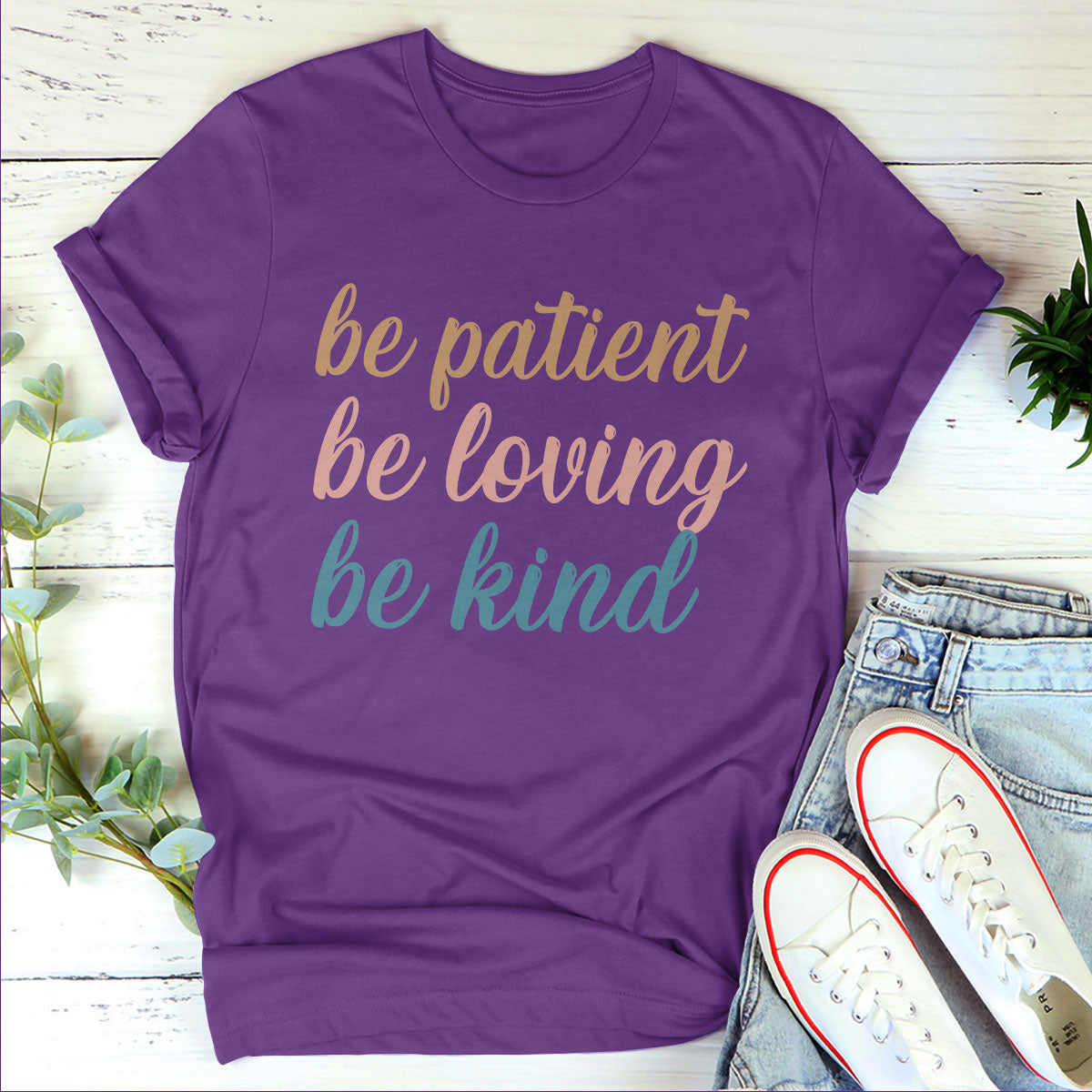 Christian Unisex T-shirt - Be Patient, Be Loving, Be Kind HAP10