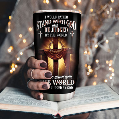 A Child of God - Unique Personalized Lion And Cross Stainless Steel Tumbler 20oz NUH216